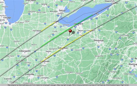 april 8th solar eclipse ohio map
